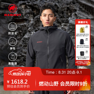 MAMMUT Macun 2.0 防风防泼水软壳夹克 1011-02420 男款 黑色 XL
