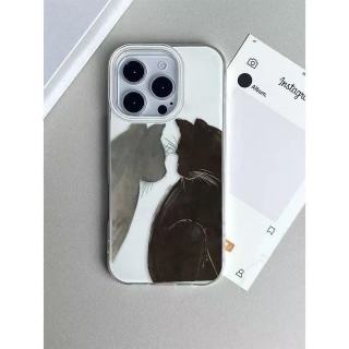 C 【裸机手感】ins风黑灰猫咪苹果17/16/15/14手机壳iPhone13/12/11软壳xs/x个性 A款 iPhone 17 Pro Max