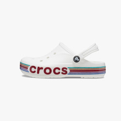 crocs 贝雅卡骆班系列闪耀小Clog T童洞洞鞋凉鞋 白色 25（25码-26码）