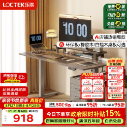 乐歌 E2 电动升降桌 灰胡桃木色 1米