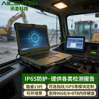 AICSHTER 讯圣15.6英寸镁合金加固军绿三防笔记本电脑AIC-K156-BG/I9-13900HK/64G/4T/4G独显/IP65/预定