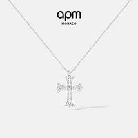 APM Monaco Rock系列白色镂空十字可调节项链