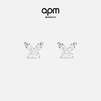 APM Monaco 白色Papillon蝴蝶耳钉耳饰礼物