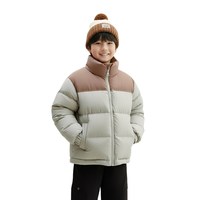 移动端：美力城 儿童羽绒服时尚撞色拼接鹅绒服男童新款冬季户外外套019