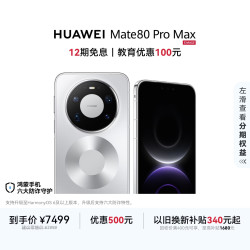 华为 Mate 80 Pro Max 手机 16GB+512GB 极地银