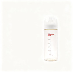 贝亲 PPSU宽口径自然实感防胀气奶瓶330ml L号奶嘴 6个月+ AA193