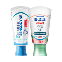 舒适达 儿童牙膏 护釉健白桃50g+草莓65g