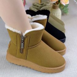 厚底雪地靴女防滑2025新款冬季加绒加厚舒适时尚保暖棉靴东北棉鞋