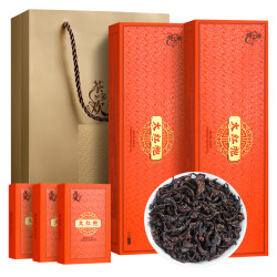 茶多欢 大红袍茶叶岩茶礼盒装茶多欢2条20盒40小泡共300克送手提袋