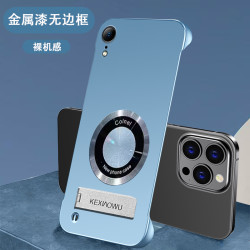 适用苹果XR手机壳无边框磁吸支架ihonexr保护套ISN防摔全包镜头
