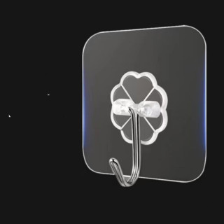 10个装透明家用创意挂钩强力无痕防水免打孔防潮挂钩舒适免钉粘钩