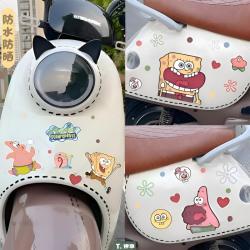 专颖 海绵宝宝派大星电动车贴纸台铃卡通趣味车贴划痕遮挡贴画