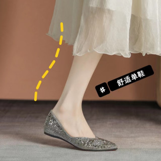 2026新款粗跟尖头舒适软底夏季通勤单鞋女鞋浅口百搭气质605-3