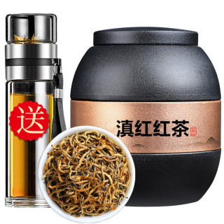 鹭伊缘 滇红茶云南滇红红茶新茶浓香型养正宗古树红茶茶叶罐装250g礼盒装