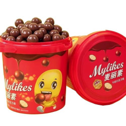 黑巧克力麦丽素520克*1桶