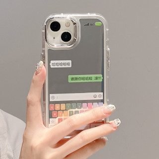 适用苹果系列iPhone14新款手机壳趣味聊天框搞怪文字时尚创意防摔
