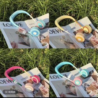多巴胺阿宜准无叶挂脖风扇静音充电款便携式挂颈随身通用可爱无线