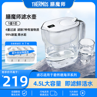 THERMOS 膳魔师 净水壶滤水壶家用过滤器家用滤水壶净水器滤芯适用碧然德WH 晨光白
