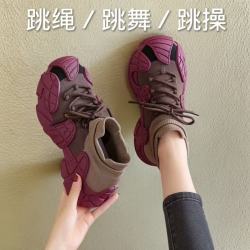 室内健身女室内防滑软底瑜伽运动百搭跳绳训练深蹲跑步机鞋子休闲