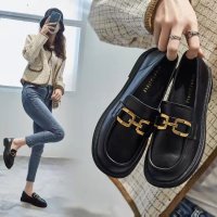 乐福鞋女2026春秋季新款百搭复古单鞋英伦风平底小皮鞋