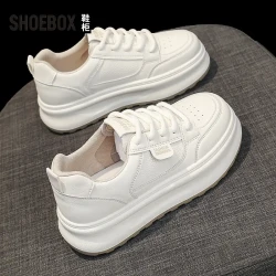 SHOEBOX 小白鞋女2026春秋季新款百搭厚底运动板鞋防滑运动鞋