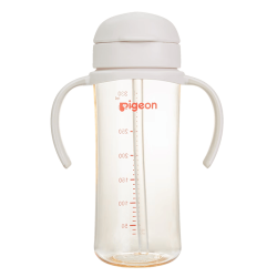贝亲 自然成长翻盖直饮吸管 大童奶瓶330ml  18月+  AA278