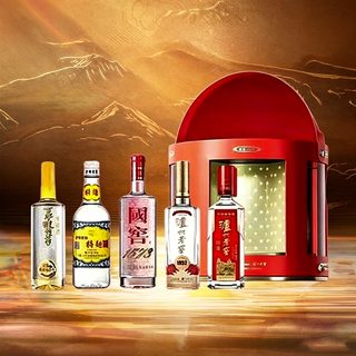 泸州老窖 浓香型白酒 52度 100mL*5瓶 冠军礼盒