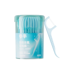 参半 双线含氟牙线棒 薄荷清香 60支