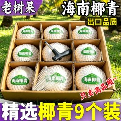 海南椰青新鲜椰子9个装当季孕妇水果椰香皇去皮香水椰子整箱包邮