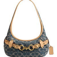 COACH Ergo Belted Small Logo Denim Shoulder Bag