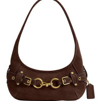 COACH Ergo Belted Small Suede Shoulder Bag