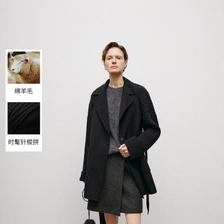 Meilleur moment MM麦檬秋冬羊毛双面毛呢大衣女