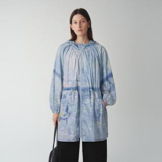 Meilleur moment MM麦檬夏季冰川蓝轻薄收腰设计感时尚外套女
