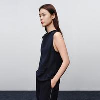 EP YAYING EP雅莹 设计感重磅无袖荡领重绉背心