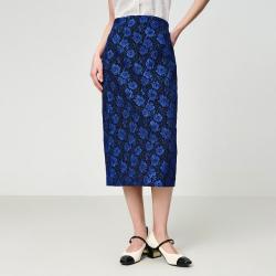 EP YAYING EP雅莹女装 桑蚕丝浮雕肌理半身裙显瘦筒裙女春