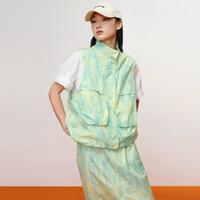 EP YAYING EP雅莹女装 桑蚕丝运动风立领晕染印花马甲