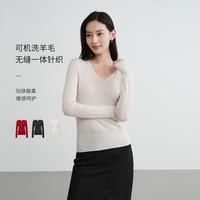 EP YAYING EP雅莹女装 100%纯羊毛无缝修身内搭针织打底衫毛衣