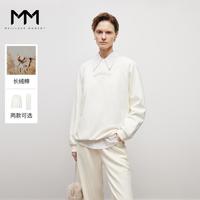 Meilleur moment MM麦檬秋冬纯棉休闲高级感logo刺绣时尚插肩袖圆领卫衣女