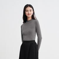 EP YAYING EP雅莹女装 100%纯羊毛修身内搭针织打底衫