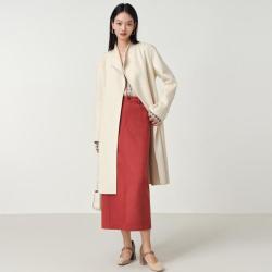 EP YAYING EP雅莹女装 仿麂皮绒直筒半身裙