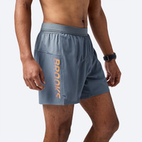 BROOKS 男子轻薄透气速干运动短裤 暗灰 2XL