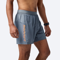 BROOKS 男子轻薄透气速干运动短裤 暗灰 2XL