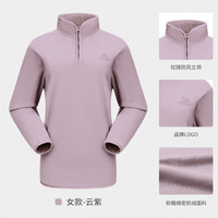 骆驼 秋冬新款户外女士抓绒衣暖外套  云紫，AA32263670-1 M