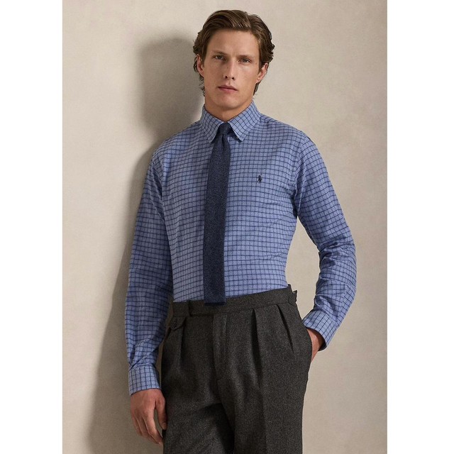 限新用户：RALPH LAUREN Classic Fit Performance 男士格纹长袖衬衫 三色可选