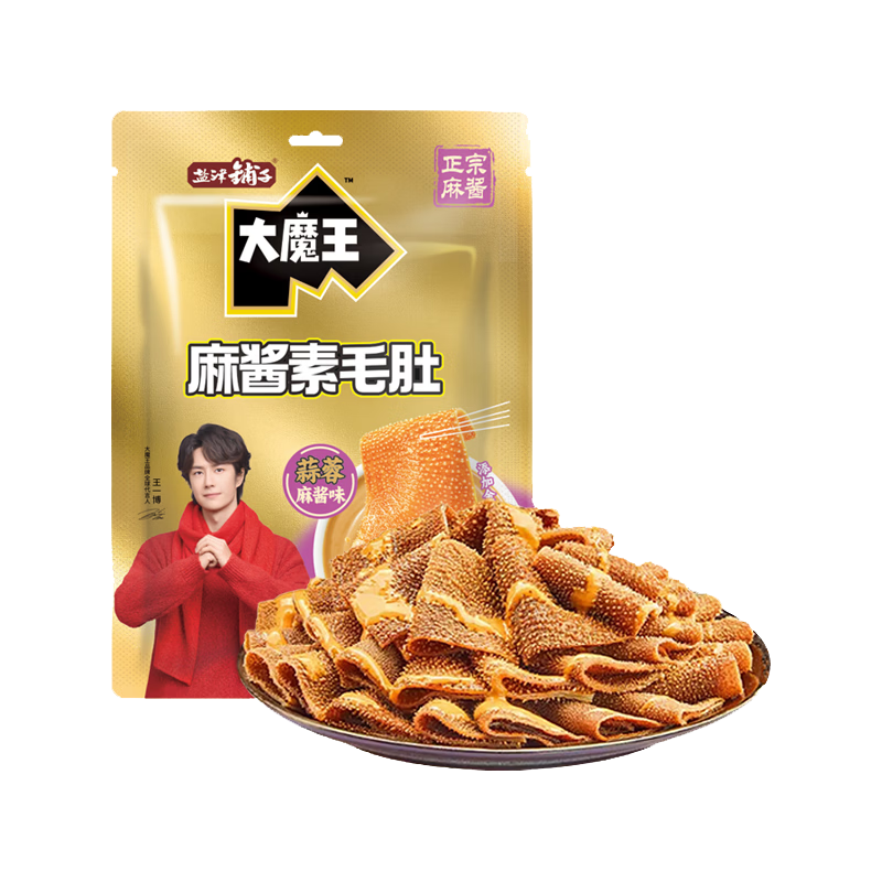 盐津铺子 蒜蓉麻酱味素毛肚 428g 袋装