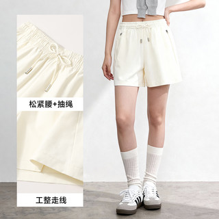 班尼路 拼接设计 黑色 L码 女士短裤
