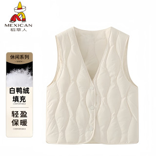 稻草人 羽绒女马甲2026秋冬新款修身轻薄保暖内穿坎肩背心内胆马夹