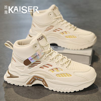 凯撒 KAISER/凯撒·男鞋夏季新款时尚百搭高帮休闲网面鞋子男款运动板鞋