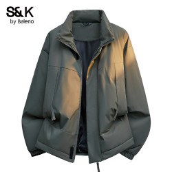 班尼路 S&K户外防风工装棉服男冬季保暖棉袄男装新款加厚抗寒棉衣