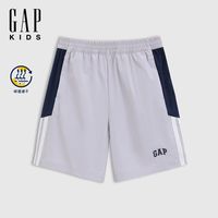 百亿补贴：Gap 大小童同款男童2025夏季新款logo拼接短裤儿童装766462